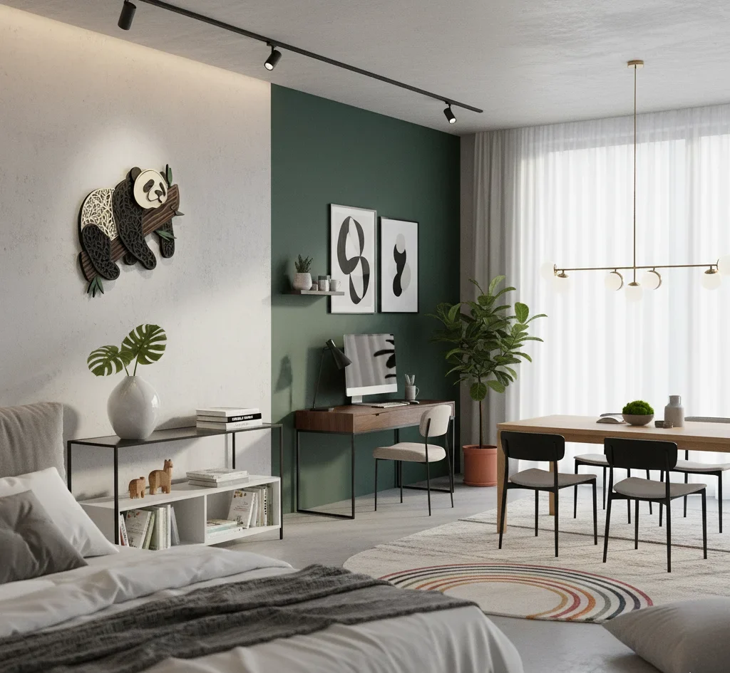 Laser-Cut Panda Wall Art – Wooden Layered Design - Image 4