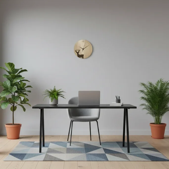 Wooden Deer Design Wall Clock – 15 Inch - Image 3