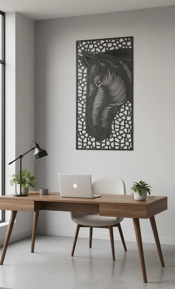 Add Elegance to Your Space with Horse Wooden Wall Art - Image 3