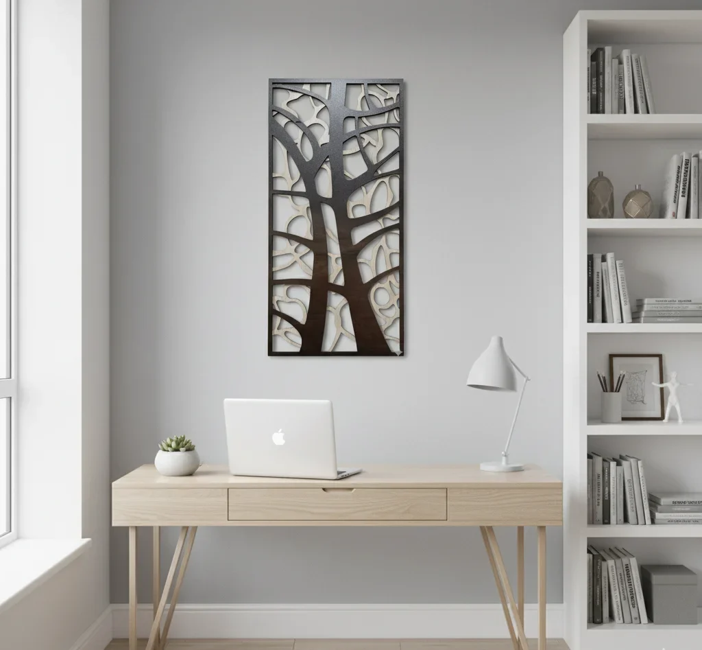 Elegant Wooden Tree Wall Art Panel – Modern Nature Inspired Wall Decor - Image 4