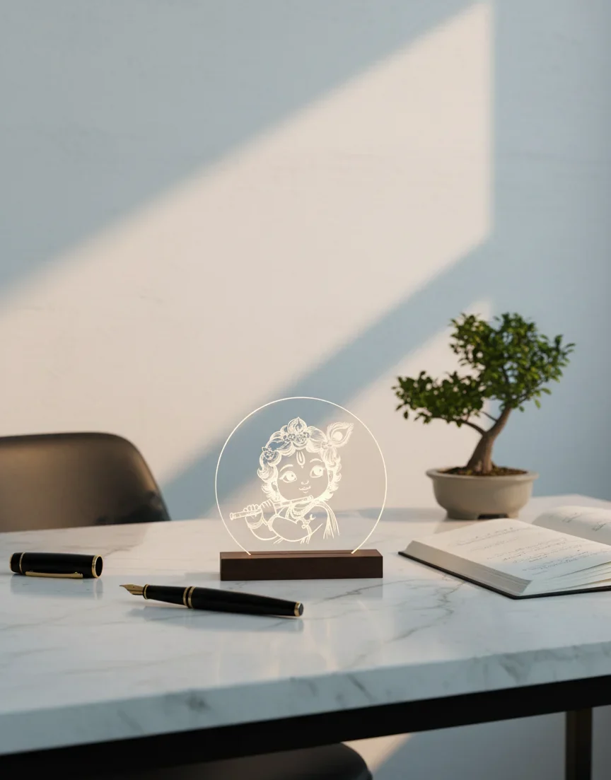 Night lamp (Little krishna playing flute) - Image 2