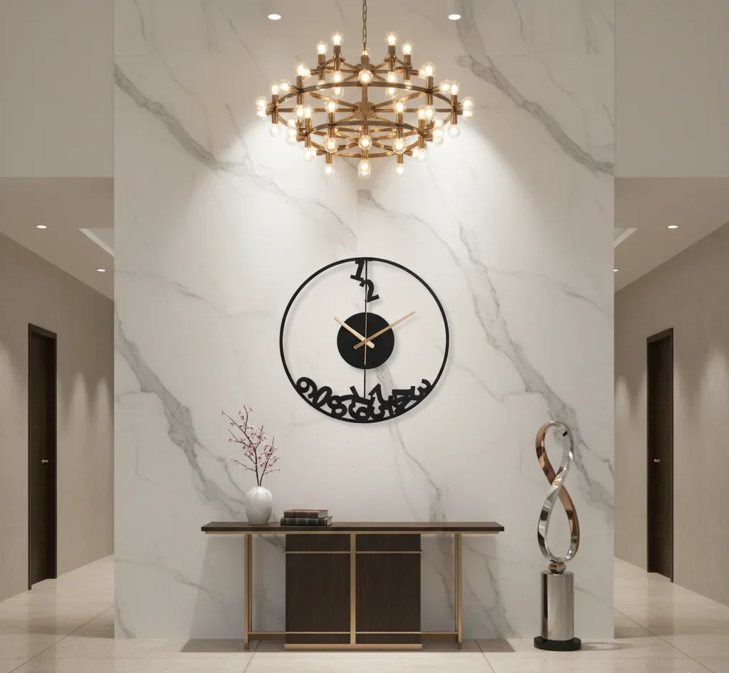 Fallen Numbers Designer Acrylic Wall Clock