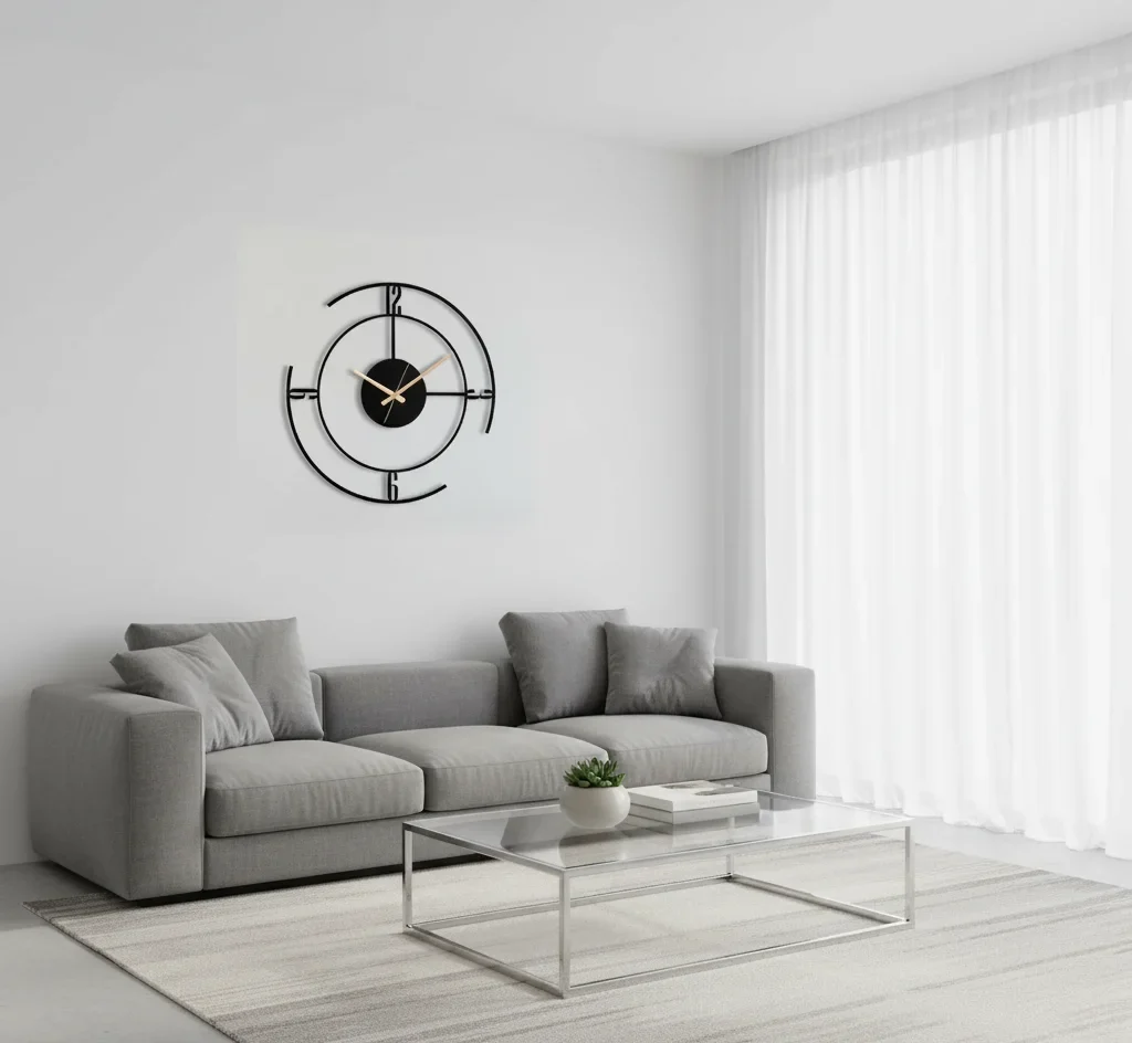 Orbit Line Modern Acrylic Wall Clock - Image 2