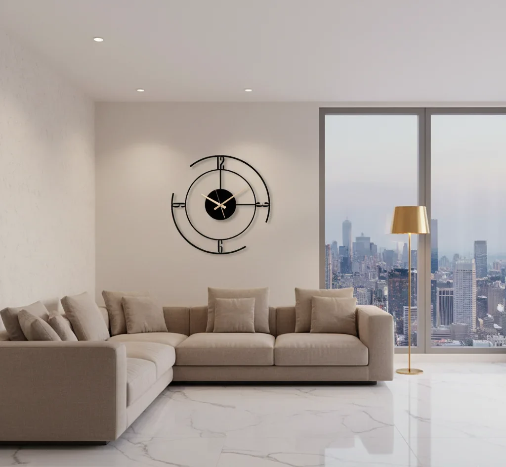 Orbit Line Modern Acrylic Wall Clock - Image 4