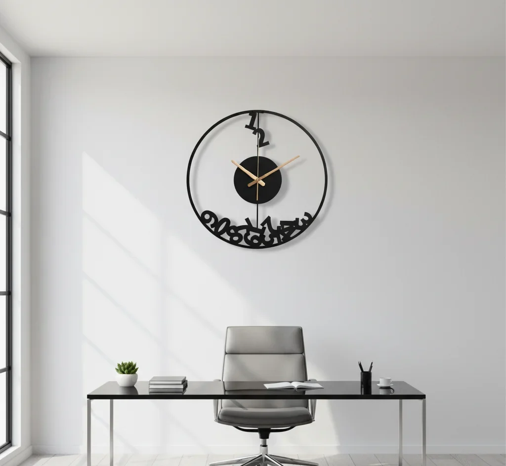 Fallen Numbers Designer Acrylic Wall Clock - Image 4