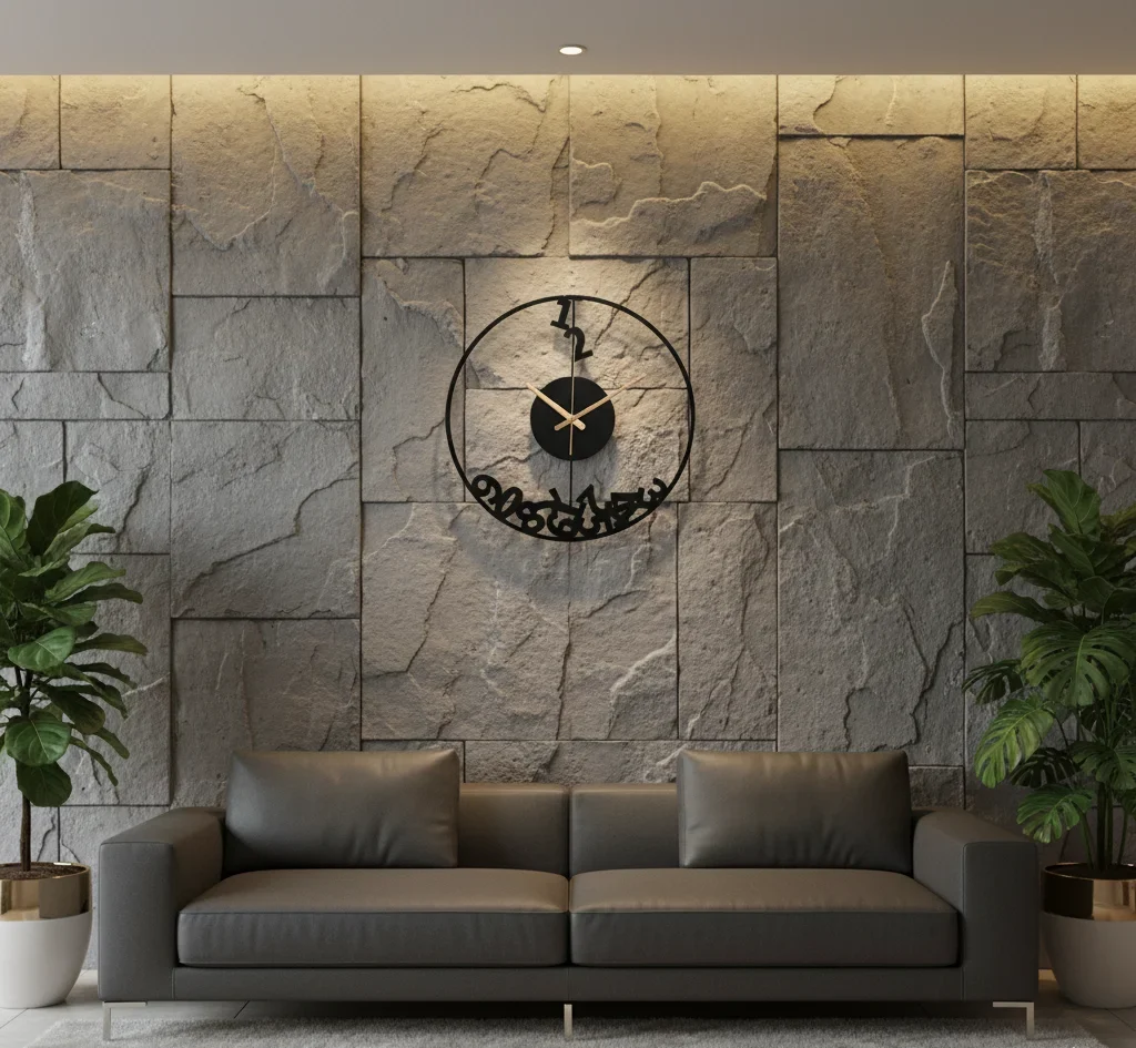 Fallen Numbers Designer Acrylic Wall Clock - Image 3