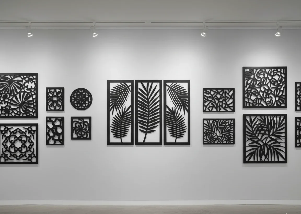 Tropical Leaf Trio – Modern MDF Wall Art Set - Image 4